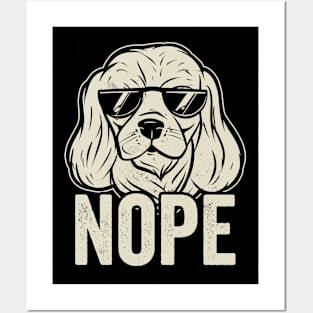 Funny Cavalier King Charles Spaniel Nope Dog Quotes Posters and Art